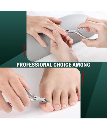 FVION Precision Cuticle Clippers - Stainless Steel Cuticle Remover and Nail Nipper (4mm Jaw) - Professional Manicure Tool in Silver - Buy Online on GoSupps.com