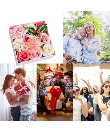 Floral Scented Bath Soap Set | Rose Flower Petals Gift Box for Weddings Birthdays Christmas Valentine's Day & Mother's Day - Perfect Pink Gift - Buy Online on GoSupps.com