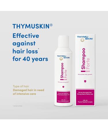  THYMU SKIN GKL THYMUSKIN Forte Kit: for hair loss due to chemotherapy - Stimulates hair growth - 1 x 200ml shampoo + 1 x 200ml serum gel - Buy Online on GoSupps.com