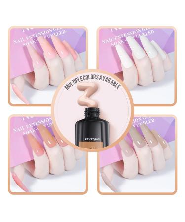 SHARLINGE Poly Gel Nail Kit with UV Lamp - 7 Colors Builder Gel Set for Long Lasting DIY French Manicure - Includes Base & Top Coat - Beginner Starter's Best Choice - Buy Online on GoSupps.com