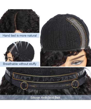 HUA Brazilian Human Hair Kinky Curly Bob Wig for Black Women - 10 Inch I Part Lace Glueless Wig - Buy Online on GoSupps.com