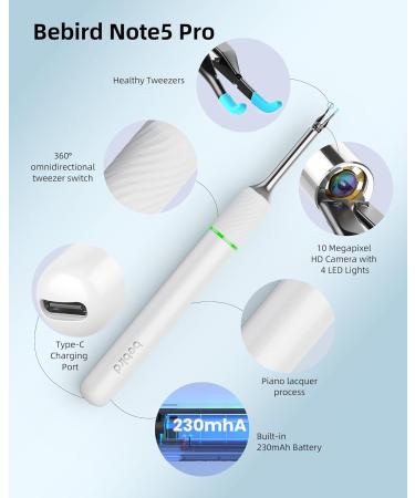Ear Wax Removal Tool Camera - Bebird Pro 3-in-1 Otoscope with Light & Tweezers - WiFi Endoscope Ear Cleaner for iPhone & Android - HD Ear Cleaning Kit (White - Buy Online on GoSupps.com