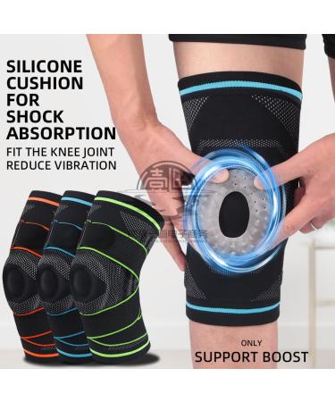 Best Knee Brace for Pain Relief | Knee Compression Sleeve for Men & Women (Pair) - 088GREEN Large | International Shipping - Buy Online on GoSupps.com