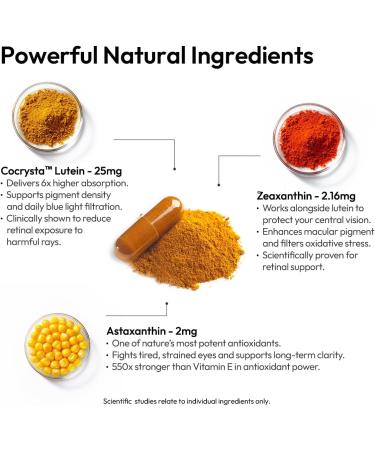 BIGVITA CoCrystal Lutein + | 3-in-1 Eye Support, Fast-Absorbing Lutein, Zeaxanthin & Astaxanthin | Blue Light Defense, Visual Clarity & Eye Fatigue Relief | High Bioavailability Vitamins | 60 Capsules - Buy Online on GoSupps.com