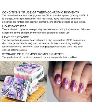 10g Thermochrome Powder - DIY Heat-Sensitive Color Change Nail Polish Pigment for Stunning Nail Art | 0.4Oz - Buy Online on GoSupps.com