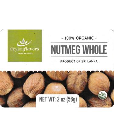 Nutmeg Seeds Whole 56g (2oz) Premium Grade Shell Removed and Cleaned A Quality Ceylon Cinnamons Product - Buy Online on GoSupps.com
