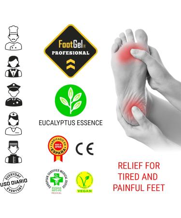 Foot Gel Professional Insoles for Long-Standing Comfort | Eucalyptus Size 43-46 - Ideal for Professionals - Buy Online on GoSupps.com