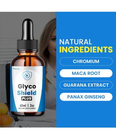 Glyco Shield Plus Drops Glyco Shield Drops Original Supplement Reviews with Maximum Strength Glycogen Health Formula GlycoShield Advanced New Official Formula GlycoShield Wellness Vitamin USA (2oz) - Buy Online on GoSupps.com