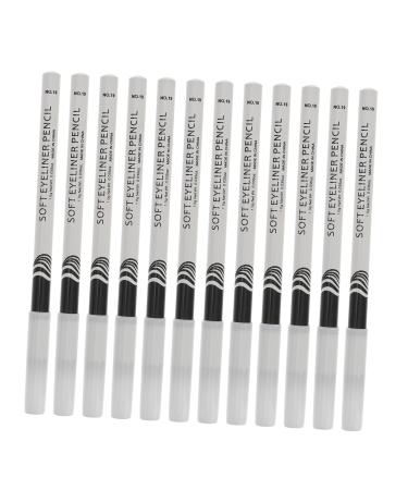 Mikinona 12pcs Lying Silkworm Eyeliner Eyeshadow Pencil Sparkle Highlighters Highlighter Pens Gels Wood White