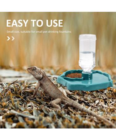BEANPRECOY Reptile Water Dispenser Turtle Water Bowl 2 in 1 Reptile Automated Feeder Turtle Water Dispenser with Bottle for Turtles Hamsters Lizards Bearded Dragon Snake (Blue) - Buy Online on GoSupps.com