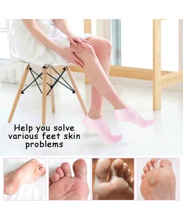 2 Pairs Silicone Socks for Cracked Feet Women Foot Spa Pedicure Silicone Socks Soft Gel Sock Moisturizing Foot Socks for Dry Cracked Heel Soften Calluses Anti-Slip Aloe Sock for Rough Skin - Buy Online on GoSupps.com