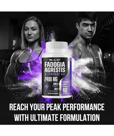 Fadogia Agrestis Tongkat Ali Supplement - Fadogia Agrestis 1400mg & Tongkat Ali 1000mg Ultra Blend Maximum Strength Muscle Mass & Athletic Performance 60 Softgels - Buy Online on GoSupps.com