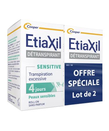 ETIAXIL Underarm Detperspirant for Sensitive Skin Roll-On - 0.5 - Pack Of 2