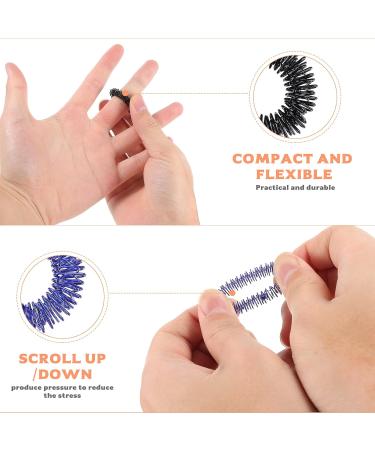 Healifty Acupressure Massage Rings - Stainless Steel Finger & Toe Massage for Relaxation (5 Pack: Gold Silver Black Blue Red) | International Shipping - Buy Online on GoSupps.com