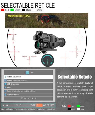 Digital Infrared Night Vision Scope with Camera & Video | 850nm & 940nm HD | Day/Night Monocular Telescope for Hunting | Night Vision Goggles - Buy Online on GoSupps.com