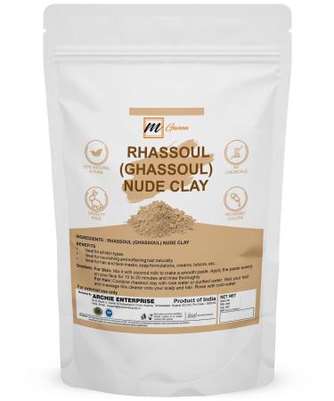 mGanna 100% Natural Moroccan Rhassoul Clay Powder/Nude/Ghassoul Lava Clay Powder for Hair Masks Creams Face Masks Scrubs and Soap Making 0.22 LBS / 100 GMS