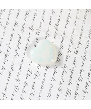 Healing Crystal Opal Heart Stone - Mini Love Pocket Stone for Reiki Therapy - 20mm Tumbled Worry Stone for Stress Relief and Home Decor - Buy Online on GoSupps.com