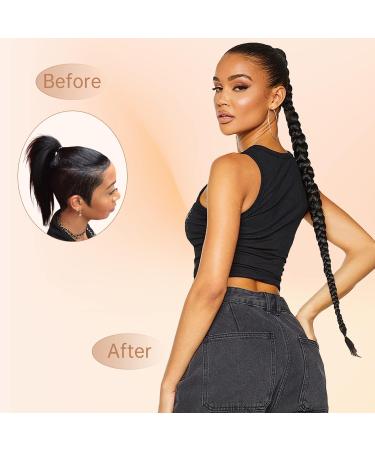 MY-LADY 32 DIY Braided Ponytail Extension - Soft Synthetic Hairpiece for Women - Natural Black - Buy Online on GoSupps.com