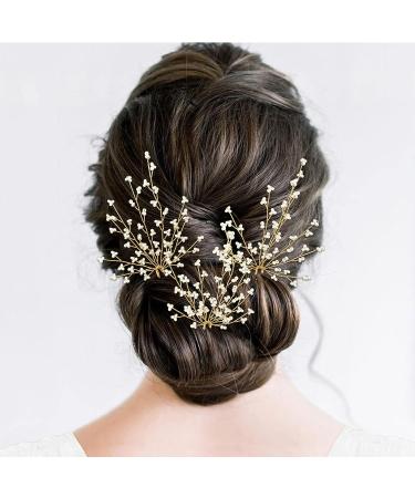PRETTYLIFE 3Pcs White Pearl Wedding Hair Pins - Bridal Hair Accessories for Women and Flower Girls - Buy Online on GoSupps.com