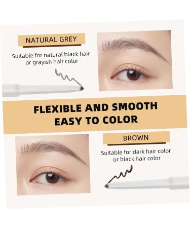 Healvian 4 Pcs Double-headed Waterproof Eyebrow Pencil Brown Eyebrow Pencil Brow Pen Brush Abs (shell) 1 count (Pack of 1) Assorted Colorx2pcs - Buy Online on GoSupps.com