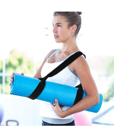 Premium Yoga Mat & Adjustable Strap - Perfect for Pilates Stretching & Fitness | Durable Polyester Yoga Accessories - Buy Online on GoSupps.com