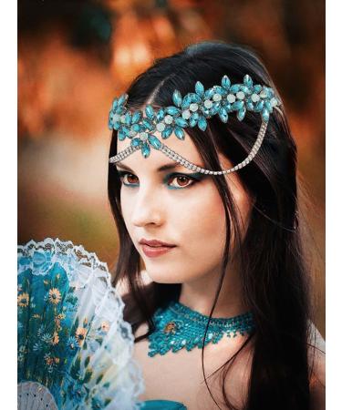 IYOU Snowflakes Fairy Headband Blue Rhinestone Princess Crown Headpiece Crystal Cosplay Christmas Hair Accessories for Women - Buy Online on GoSupps.com