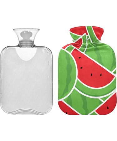 Hot Water Bottles with Cartoon Watermelon Slice Cover | 2L Pain Relief & Warmth for Cramps & Cold Hands/Feet - Buy Online on GoSupps.com