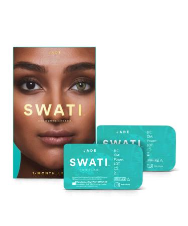 Jade (green) - 1 months of contact lenses colored - Swati cosmetics naturally looking contact lenses 0.0 diopters 8.7 millimeters 14.20 millimeters 2
