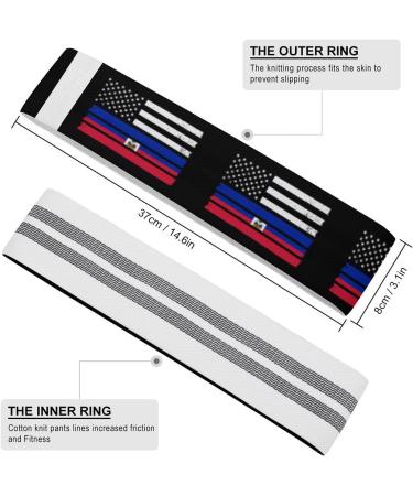 U.S. Haiti Flag Yoga Workout Bands | Comfort Legs & Booty Resistance Straps for Physical Therapy - Buy Online on GoSupps.com