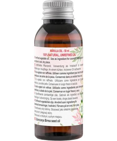 Marula oil 50ml | Organic | Beauty Oil for Face and Hair | Cold Pressed 100% Natural | Anti-Aging Formula Unrefined - Buy Online on GoSupps.com