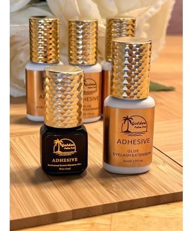 Pro Eyelash Extension Glue - 0.3 Sec Drying 5ml Golden Palm Tree Lash Adhesive for Professionals - Buy Online on GoSupps.com