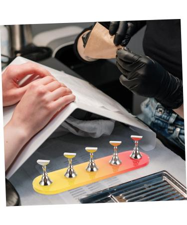 Ipetboom 1 Set Nail Practice Holder Convenient Nail Stands Magnetic Nail Tips Practice Holder Beauty Nail Display Nail Art Nails Beauty Nail Racks Plastic and Silver Nail Painting 12.8x3.7cm As Shown - Buy Online on GoSupps.com