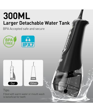 ZPN Cordless Water Dental Flosser - Portable Oral Irrigator with 4 Modes & 5 Tips - IPX7 Waterproof Teeth Cleaner for Home & Travel (Black - Buy Online on GoSupps.com