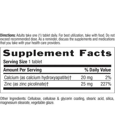 Country Life Zinc Picolinate 25mg Tablets - 100 Count - Buy Online on GoSupps.com