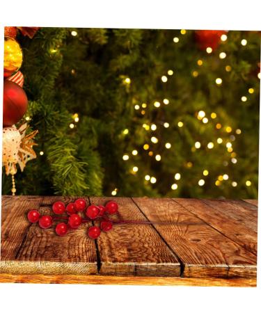 HOMSFOU 25 Pcs Artificial Berry Cuttings Christmas Holly Berry Red Berries Decoration Artificial Red Berry Stems Branches Christmas Berry Branches Red Cherry Foam Flower Arrangements Red 50X5.5CM - Buy Online on GoSupps.com