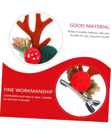 minkissy 4 Pairs Christmas Hair Clips Doe Ears Hair Clip Christmas Hair Decor Antlers Hair Clips Women Hair Clips Antler Alligator Clips Xmas Hair Clip Child Berry Christmas Deer Pompom - Buy Online on GoSupps.com