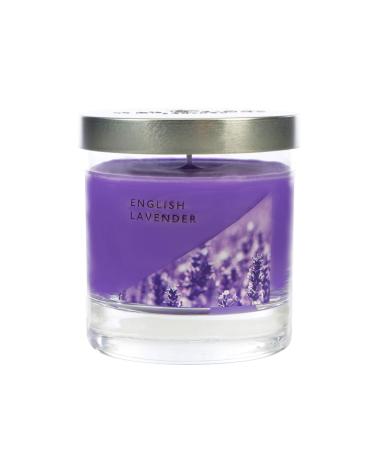 WAX LYRICAL Medium Wax Fill Candle English Lavender.Burn Time Approx 50 Hours Jar Silver Medium Jar Modern