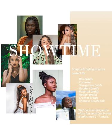 Buy Gairyan Jumbo Braids Extensions 24 Ombre Synthetic Hair - Dark Green & Yellow Green Crochet Twists - 100g 1PC for Perfect Braiding | International Shipping Available - Buy Online on GoSupps.com