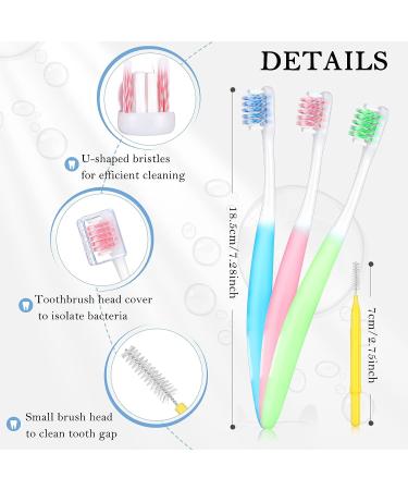 Honeydak Orthodontic V-Shaped Toothbrush with 40 Interdental Brushes - Yellow Small (46 Piece Set) - Buy Online on GoSupps.com