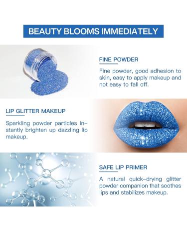 LOKFAR Glitter Lip Kit - Shiny Diamond and Metallic Lip Makeup Set (Cool Colors) | Waterproof & Long Lasting - Buy Online on GoSupps.com