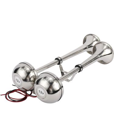 WerkWeit Dual Boat Horns - 12V Marine Trumpet Horn, Stainless Steel, Low & High Tone with Adjustable Support - Buy Online on GoSupps.com