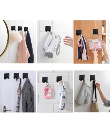 Razor Hook - Stamp-Free Wavy Hanger | Self-Adhesive Waterproof Space-Aluminum Shower Sponge Hook - Black - Buy Online on GoSupps.com