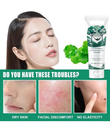 Deep Cleansing Facial Cleanser - Pore Purifying Skin Hydrating & Non-Tightening Face Wash For Excess Sebum Control & Long-Lasting Softness(3PCS) - Buy Online on GoSupps.com