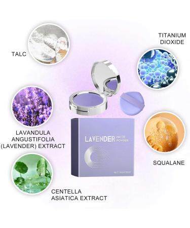 2 Pieces Lavender Matte Powder Pressed Face Powder Lavender Matte Oil Control Blurred Oil Control Powder with Mini Powder Puff Long-Lasting Oil Control Makeup - Buy Online on GoSupps.com