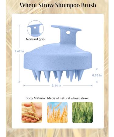Heeta Scalp Massage Brush - Soft Silicone Hair Care Brush for Relaxation | Suitable for Men Women & Children - Sky Blue - Buy Online on GoSupps.com