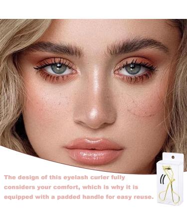 Eyelash Curler Handheld No Eye Lash Curler - Dramatically Curled Eyelashes Curler with Padded Handle for Long Lasting Effect Gold-plated-pvc Box - Buy Online on GoSupps.com