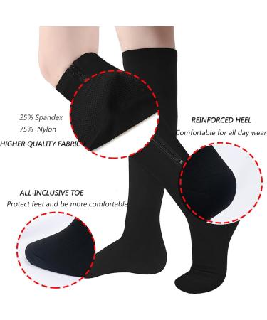 MDRCG Compression Socks with Zipper - Support Stockings for Men & Women | Black Compression Socks for Optimal Circulation - Buy Online on GoSupps.com