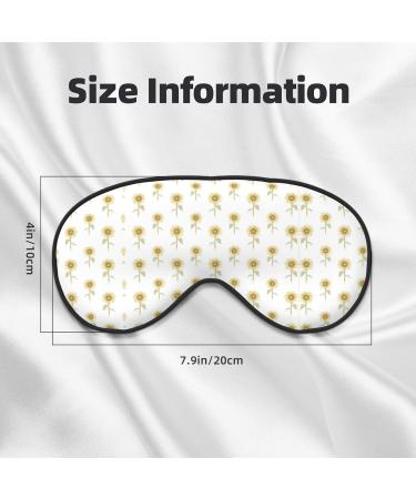 Sunflower Hand-Painted Floral Print Blackout Eyeshade | Elastic Strap for Travel & Relaxation - Buy Online on GoSupps.com