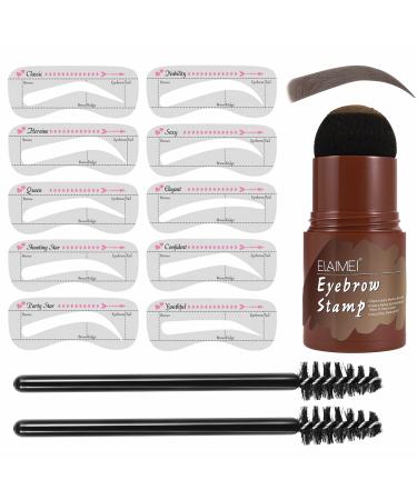 Eyebrow Stamp Shaping Kit, Brown Eyebrow Stamp Shaping Kit, Eyebrow Definer, Waterproof Makeup Tools…