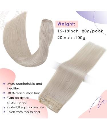 Vivien Wire Real Hair Extensions - Remy Keratin 40cm #60 Blond - 50g 50s - International Shipping - Buy Online on GoSupps.com